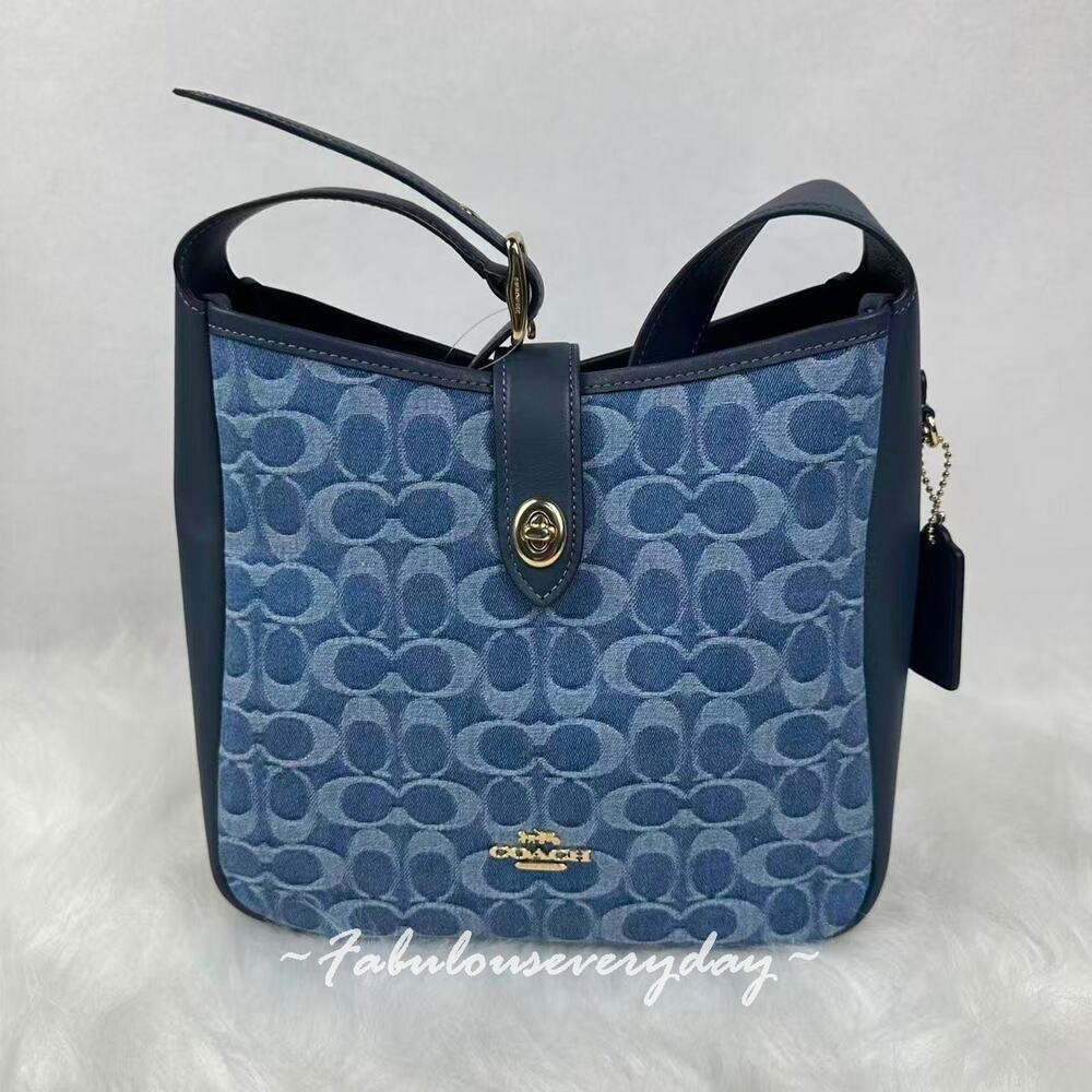 Coach Hadley Convertible Crossbody Bag in Signature Denim/Gold/Indigo CDB98 NWT